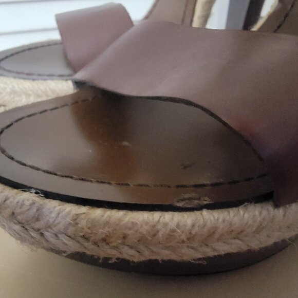 BCBG Leather Platform Sandals Size 7.5 - Picture 6 of 6